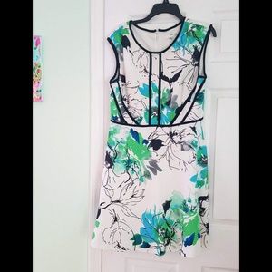 Studio One scuba fit & flare floral dress